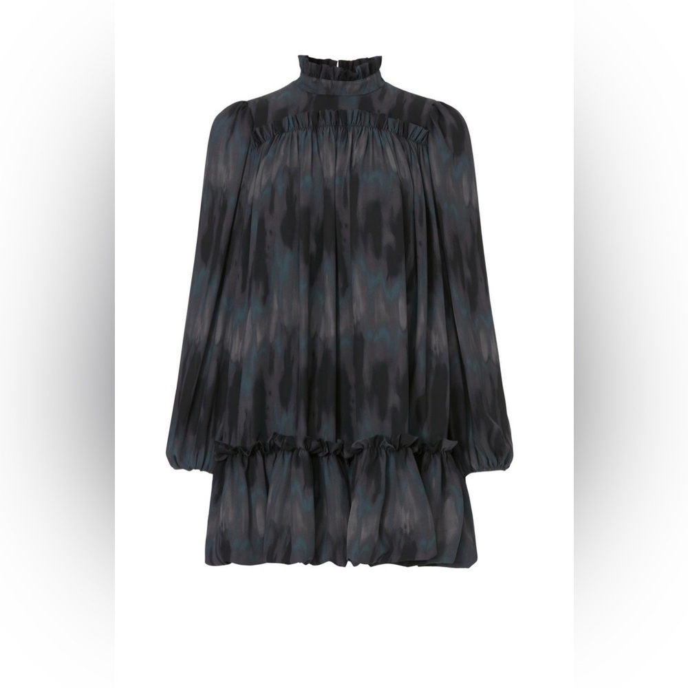 TOCCIN X RTR Retro Babydoll Tie-Dye Bubble Hem Ruffle Boho Dress |Size XS/S|